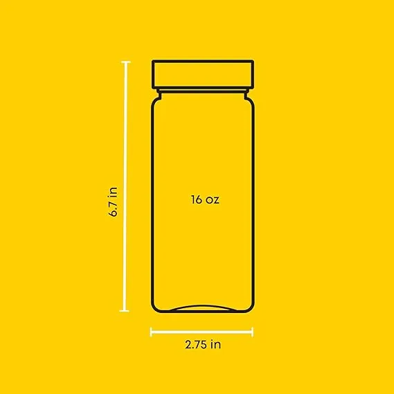 JoyJolt 8-Pack 16oz Reusable Glass Bottles with Lids - Image 3