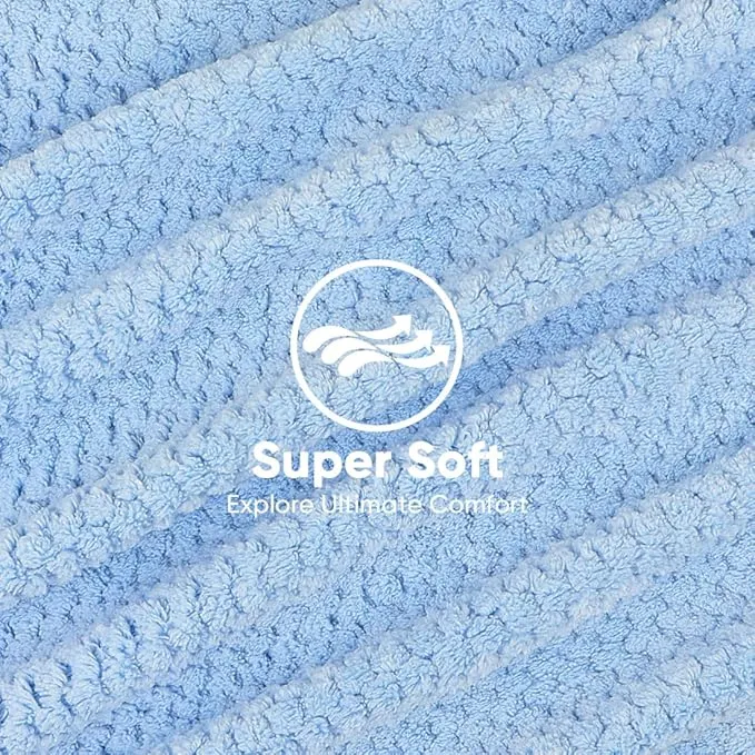 HOMEXCEL Microfiber Hair Towels – Fast Drying, 5 Pack - Image 2