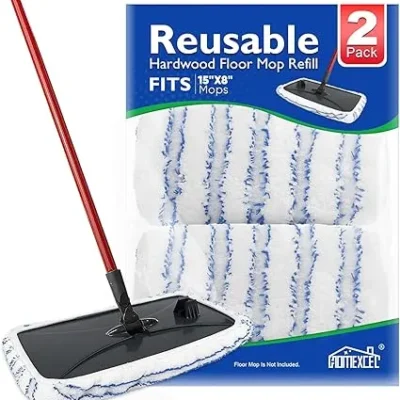 HOMEXCEL Microfiber Mop Pads for O-Cedar – 2 Pack