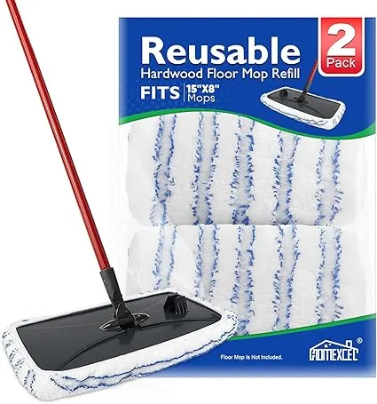 HOMEXCEL Microfiber Mop Pads for O-Cedar – 2 Pack