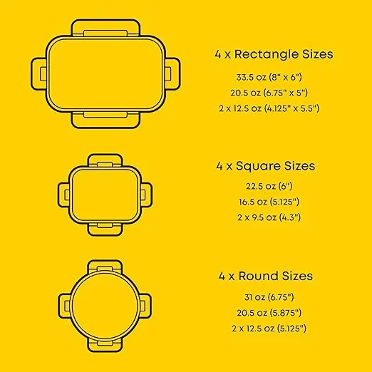 JoyJolt 24-Piece Borosilicate Glass Food Storage Container Set - Image 3