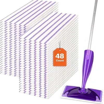 HOMEXCEL Microfiber Mop Pads for Swiffer WetJet – 48 Pack