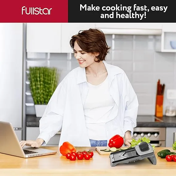 Fullstar 7-in-1 Mandoline Slicer – Stainless Steel, Adjustable Blades - Image 3
