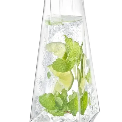 JoyJolt Infiniti 43oz Glass Pitcher – Deluxe Crystal Design