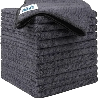 HOMEXCEL Microfiber Cleaning Cloths – 12 Pack Grey