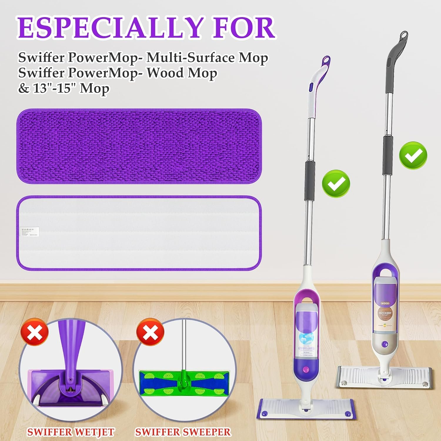 Papclean Wet Dry Microfiber Pads for Power Mop - Image 3